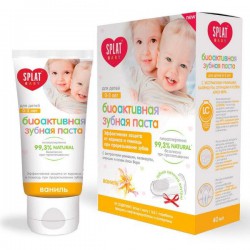 Зубная паста детская Splat Беби биоактивная Ваниль 0-3 лет + зубная щетка-напальчник 40 мл