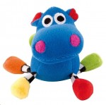 Игрушка-погремушка, Canpol babies (Канпол бебиз) арт. 2/284 бегемот Веселая зверушка плюшевая с креплением (на коляску кроватку развивающий коврик) синий