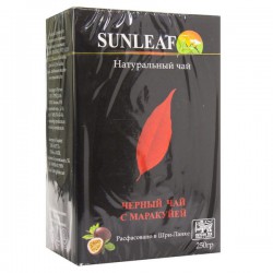 Чай черный, Sunleaf (Санлиф) 250 г №1 с маракуйей коробка